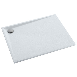 Schedline Brodzik kompozytowy Stabilsound Plus® Libra White Stone 90x100x3 cm, prostokątny, Gwarancja 15 lat